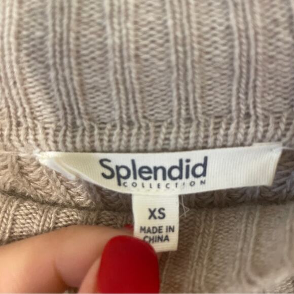 Splendid Alta Colorblock Cashmere Lambs Wool Viscose Blend Sweater Size XS - Picture 4 of 9